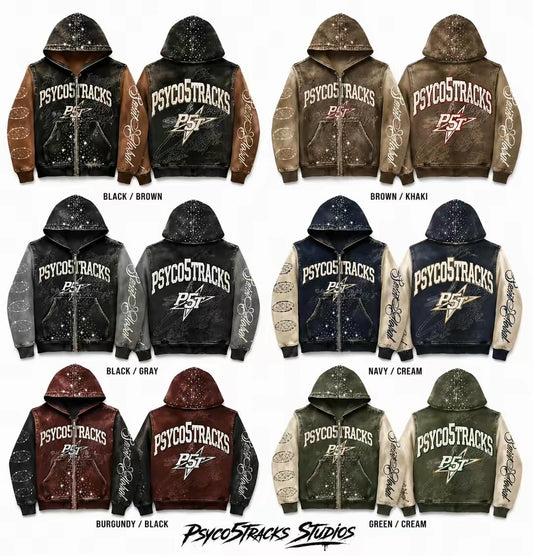 “PSYCO5TRACKS STUDIOS – Signature Washed Zip Hoodie Collection”